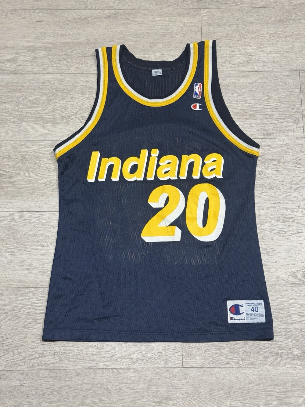 Vintage Champion NBA Indiana Pacers Fred Hoiberg Basketball Jersey 90s Size 40
